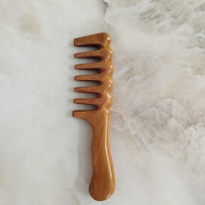 Wooden Comb | Wide Toothed Comb | Hair Comb |Handmade Comb | Anti Static Comb | Eco-Friendly| Seamless wooden comb | Natural Wood- For Her