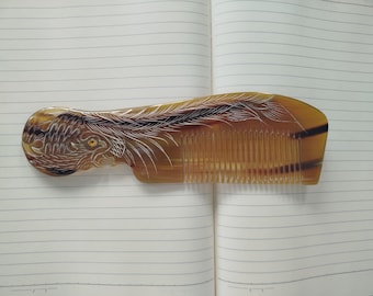 Handmade Horn Comb | wooden comb | Natural Hair Beard Comb | Anti-Frizz Anti-Static | Eco-Friendly Gift for Men Women | Pocket Size