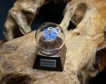 Blue Butterfly Dome Artisan Keycap, Unique Custom Keycap for Mechanical Keyboard
