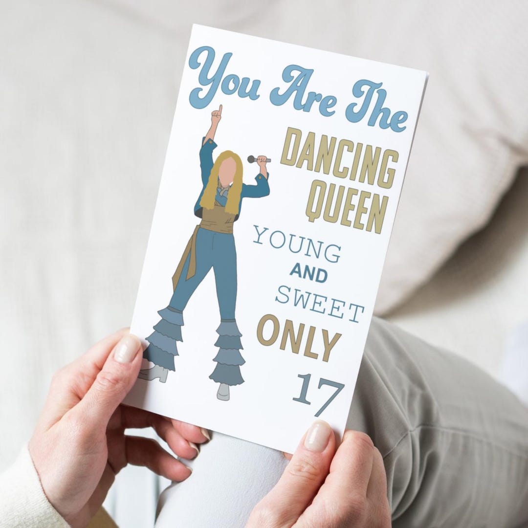 Dancing Queen Mamma Mia Birthday Card for 17 Year Old Teenage Girls ...