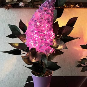 LED Lilac Branch Flower Lamp | Soft Warm Light Large lilac flower branch gift, birthday, wedding, home decor, lamp, nightlight, floor lamp,