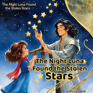 Luna and the Star Catcher Kids Storybook , Digital Children’s Book with Moral Lesson, Illustrated Bedtime Ebook, Educational Picture Tale