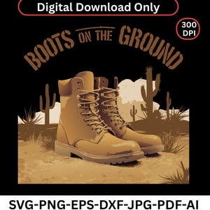 Boots On the Ground Svg Png, Line Dance Cowboy Boots, Rodeo Cowgirl Png, Western Cowgirl Png, Black Cowgirls Png, Boots on the Ground shirt