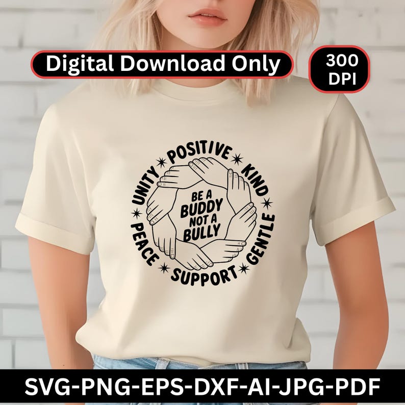 Be a Buddy Not a Bully PNG, Unity Day Anti Bullying Awareness SVG ...