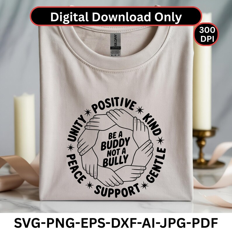 Be a Buddy Not a Bully PNG, Unity Day Anti Bullying Awareness SVG ...