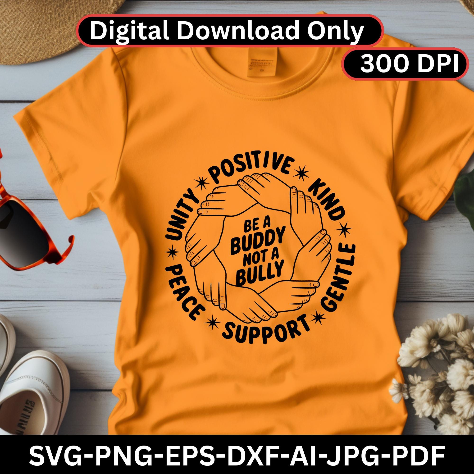 Be a Buddy Not a Bully PNG, Unity Day Anti Bullying Awareness SVG ...