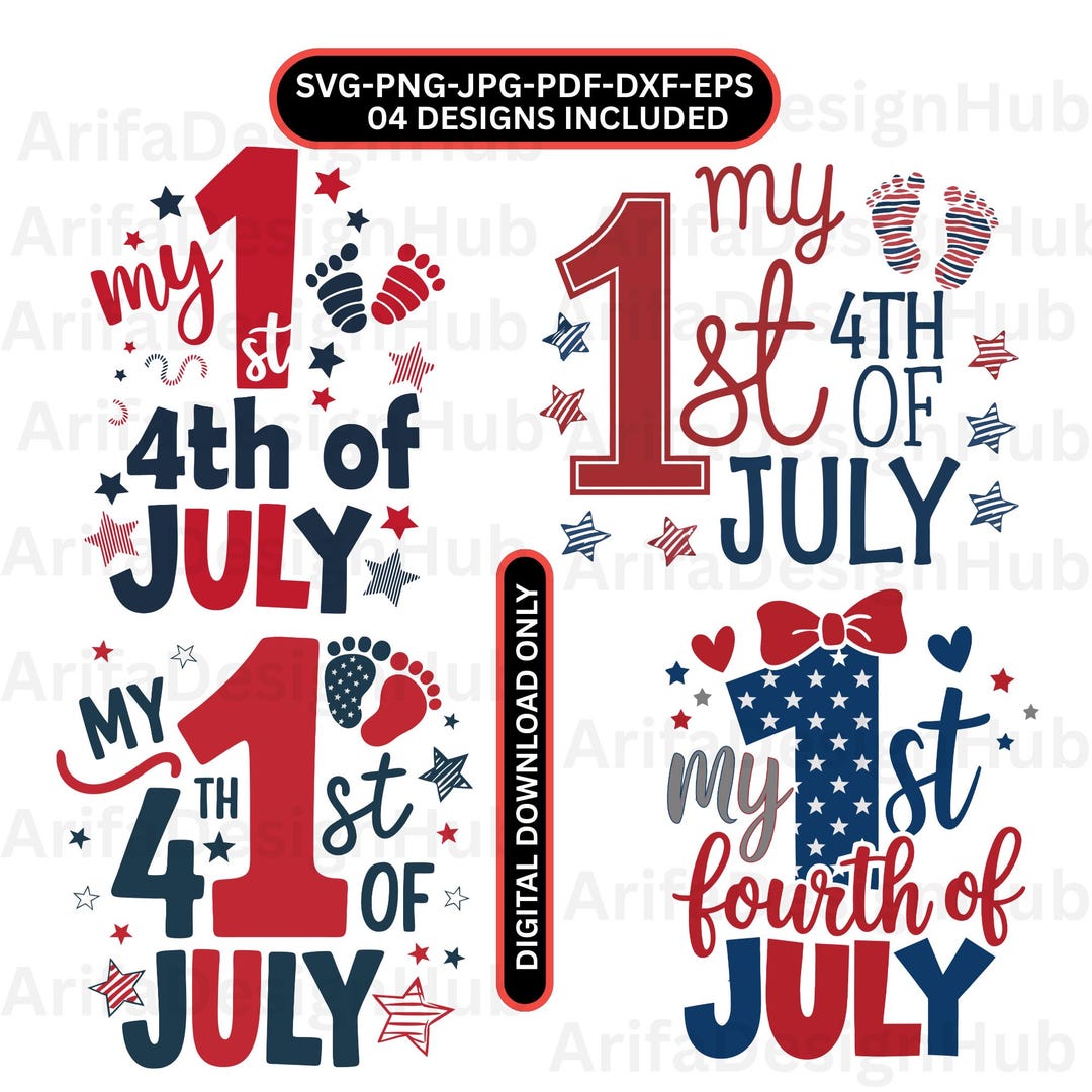 My First 4th of July Png Svg, My 1st 4th of July Png Svg, Baby July 4th ...