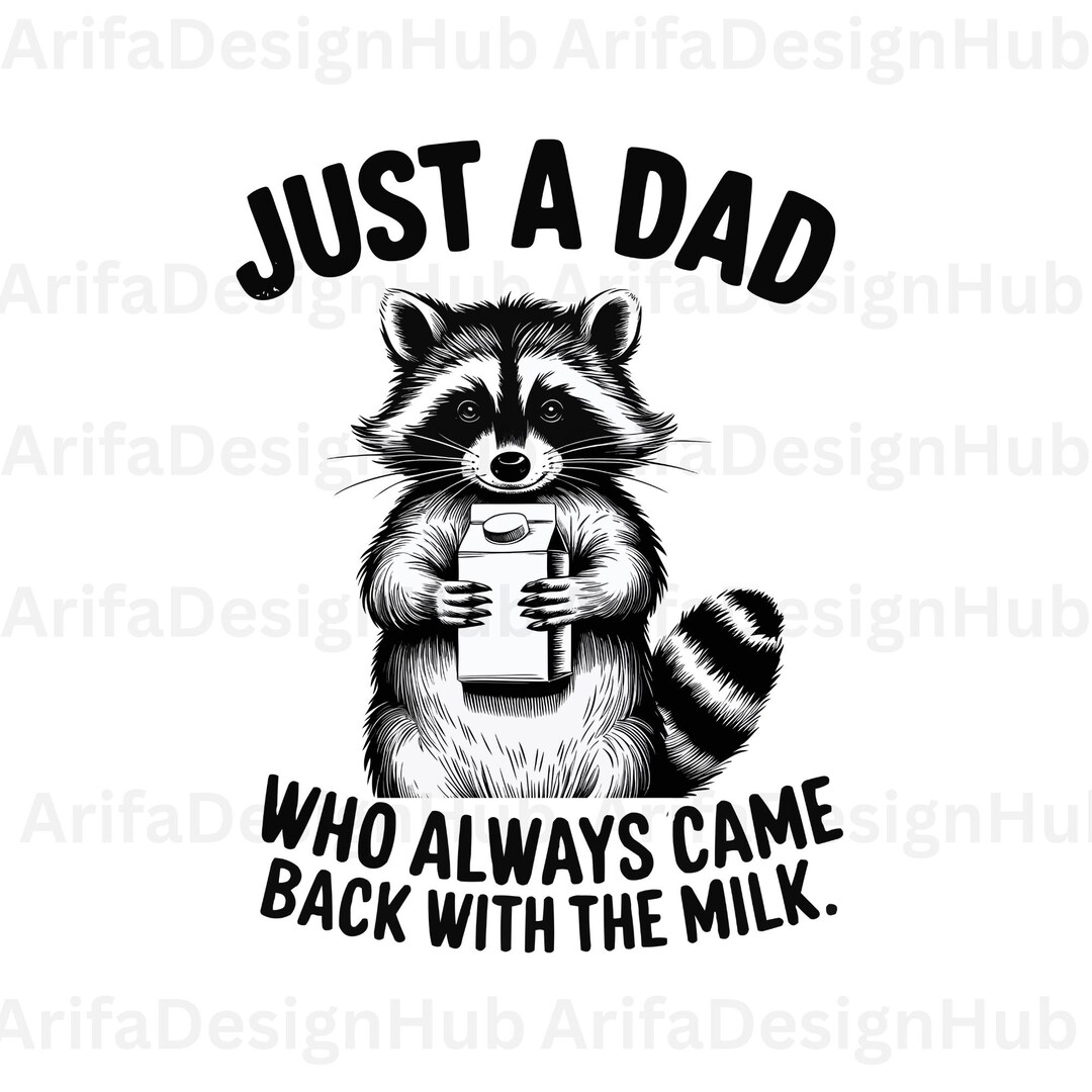 Funny Retro Dad Raccoon PNG SVG, Father Humor Design (digital Download ...