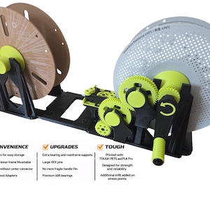 UPGRADED Universal 3D Filament Re-spooler/Transfer - Pre-assembled - Bambu Lab