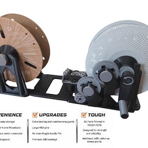 UPGRADED Universal 3D Filament Re-spooler/Transfer - Pre-assembled - Bambu Lab