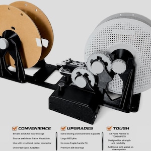 Motorized UPGRADED Universal 3D Filament Respooler/Spooler - Pre-assembled - Bambu Lab