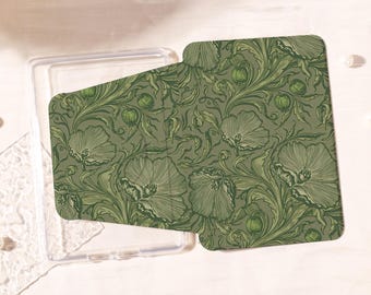 Green Poppy Trail 360 Rotating Kindle Case With Custom Name, Auto Wake/Sleep Function, For Kindle 10/11/12, Paperwhite 10/11/12th, Colorsoft
