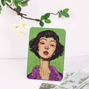 Girl Illustration 2025 New Personalized Kindle Case For Kindle 11th/12th,Paperwhite 12th,Paperwhite 2024,Colorsoft |Auto Wake/Sleep Function