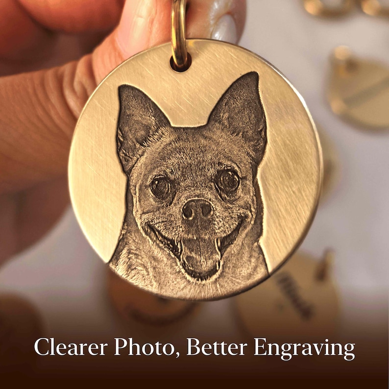Personalisierte Haustier-Foto-Schlüsselbund Benutzerdefinierte Haustier-Porträt-Schlüsselbund Hundeerinnerung Haustier-Verlust-Geschenke für Hundeliebhaber-personalisiertes Haustier-Gedenkgeschenk Bild 5