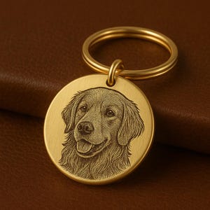 Personalized Pet Photo Keychain Custom Pet Portrait Keychain Dog Rememberance Pet Loss Gifts for Dog Lovers Personalized Pet Memorial Gift