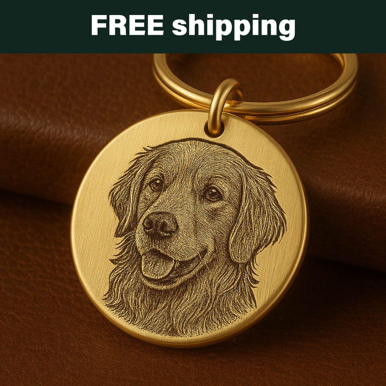 Personalisierte Haustier-Foto-Schlüsselbund Benutzerdefinierte Haustier-Porträt-Schlüsselbund Hundeerinnerung Haustier-Verlust-Geschenke für Hundeliebhaber-personalisiertes Haustier-Gedenkgeschenk Bild 1