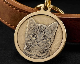 Katzen-Memorial-Schlüsselanhänger, Katzenverlust Geschenk, benutzerdefinierte Katzenfoto Schlüsselanhänger, personalisierte Katzenportrait-Andenken, Regenbogenbrücke Geschenk
