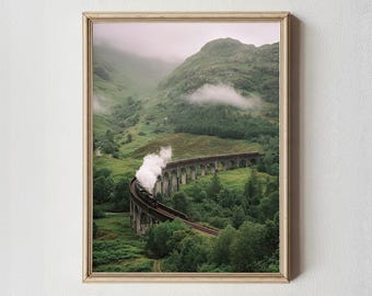 Stampa del treno a vapore del viadotto di Glenfinnan – Fotografia delle Highland scozzesi