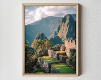 Machu Picchu Print | Peruvian Landscape, Inca Ruins Wall Art