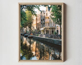 Amsterdamkanaltryck, Stadsfotografi, Europeisk resekonst, Väggdekor