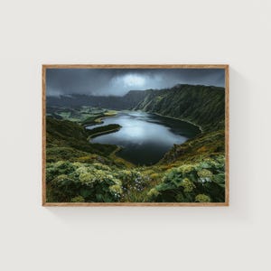 Azores Lake Photography Print, Sete Cidades, Emerald Crater Lake