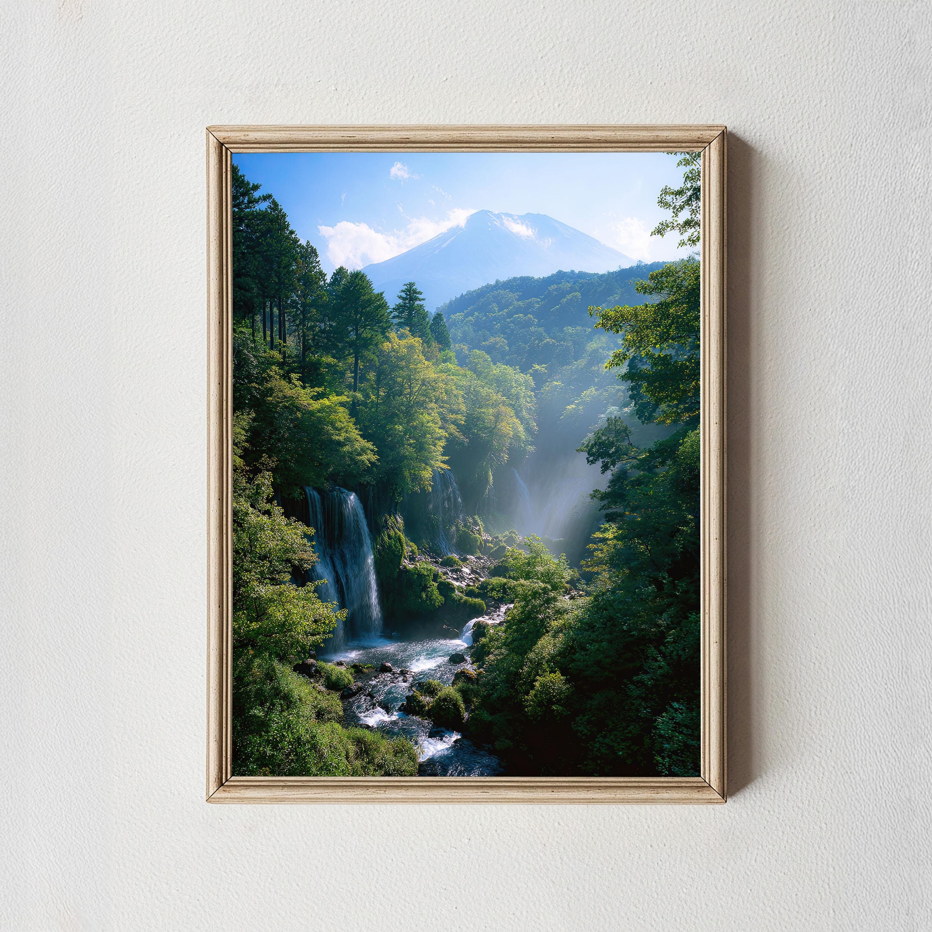 Shiraito Falls Mount Fuji Landscape Photography Wall Art Print - Etsy