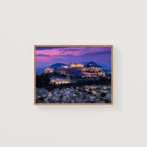 Athens Acropolis Print: Twilight Greece Wall Art