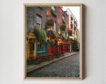 Dublin Temple Bar Print | Colorful Irish Pub Street Art
