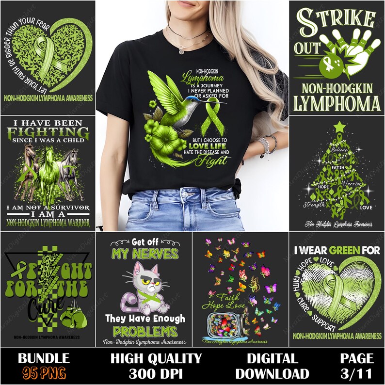 Non-hodgkin Lymphoma PNG, Lymphoma Awareness Sublimation, Cancer ...