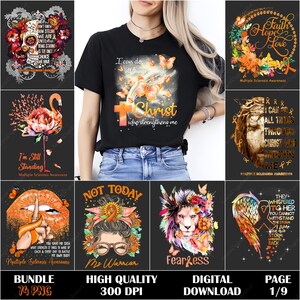 May include: A collection of graphic designs on a black background. The designs include a skull, a flamingo, a pair of lips, a woman with a sunflower, a lion, and a pair of wings. The designs have text related to Multiple Sclerosis Awareness.