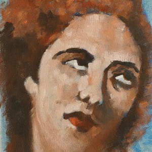 Original Oil Portrait Painting Hand Painted Fine Art on Canvas