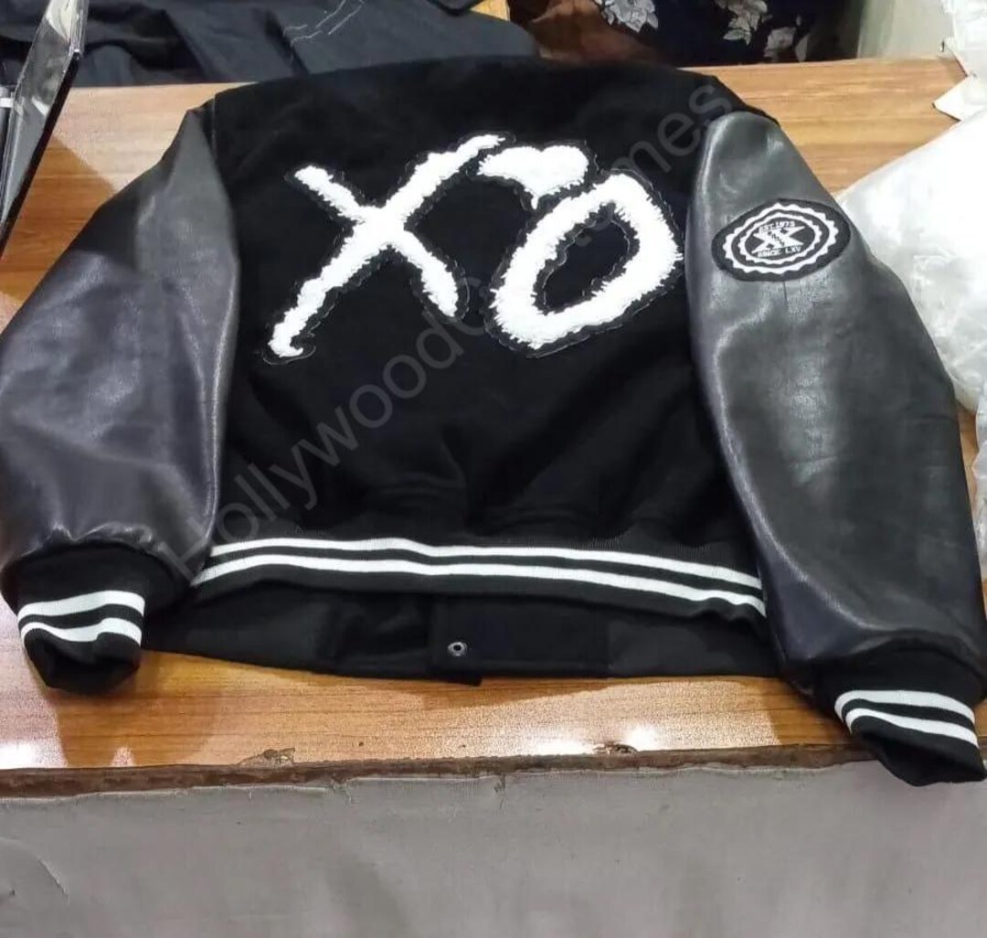  ALL BLACKS ウォームアップ ジャケット XO 限定品 Handmade the Weeknd XO Tour Varsity Black Bomber Handmade