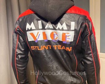 Handgemaakte Ryan Gosling The Fall Guy Miami Vice Stunt Team bomberjack van echt leer - Premiumkwaliteit | Kerstcadeau | Leren jas heren