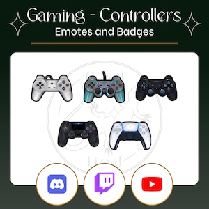 PS Controllers Twitch Emotes & Subscriber Badges | Bit Badges | Game Sub Badges | Discord Roles | PS | Youtube, Discord