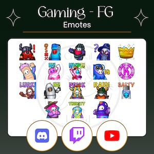 FG Stumble Guys Twitch Emotes | Funny Twitch Emotes | Discord Emotes | Discord Roles | Streamer Emotes | Youtube, Discord