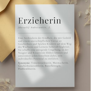 Erzieherin Karte Abschiedsgeschenk Erzieherin Erzieher Kita-Abschied Ruhestand Erzieherin Abschied Kollegin Tagesmutter Abschiedskarte Danke
