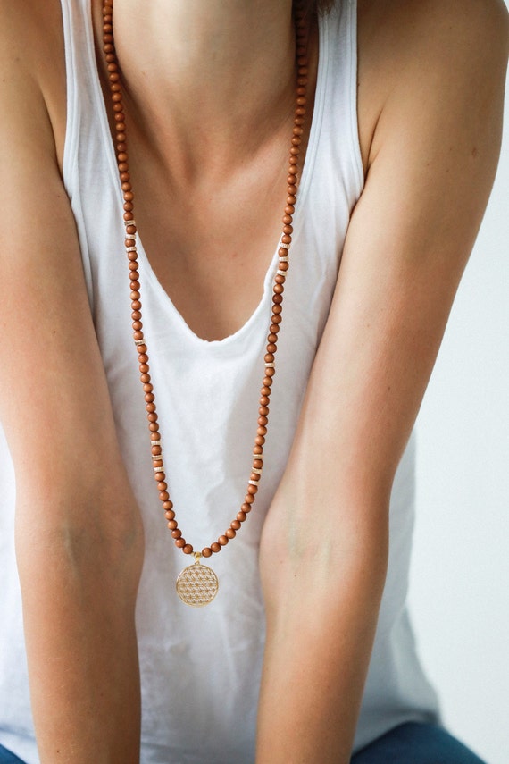 Flower of Life Necklace With Sandalwood 