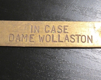 Vintage Brass Halter Plate IN CASE / Dame Wollaston Race Horse Halter Plate Brass Engraved One (1) Halter Plate Art Supplies (S518)