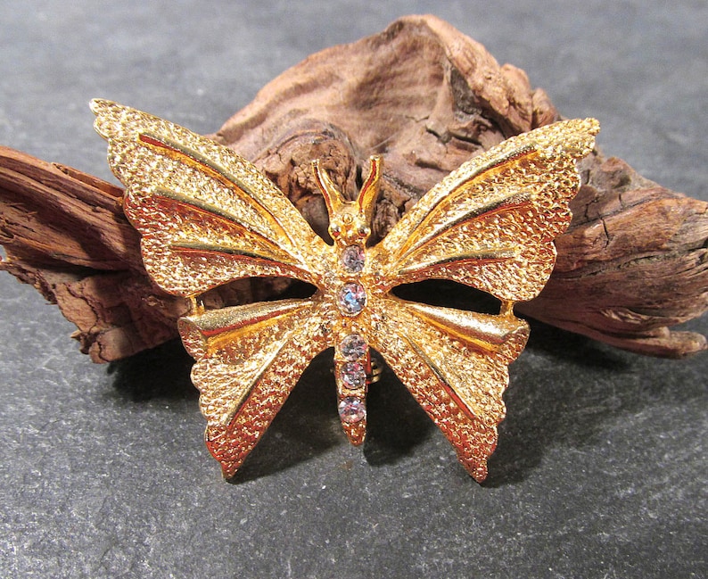 Butterfly Pin Gerry's Rhinestone VINTAGE Butterfly Brooch | Etsy