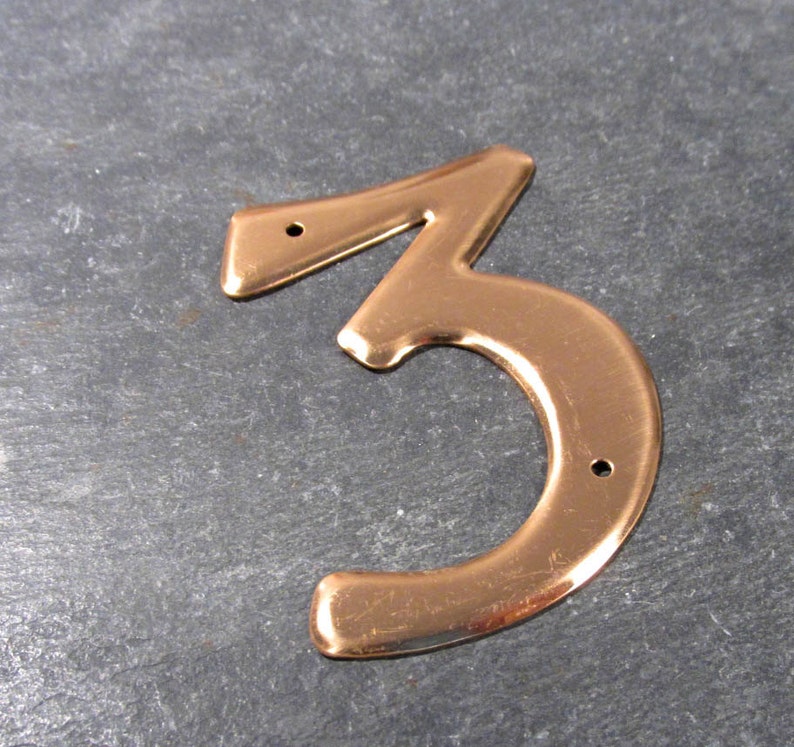 Bronze Number 3 House Number VINTAGE House Number 3 Home Etsy