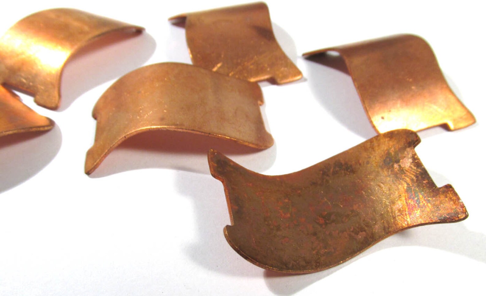 Copper Pieces Enameling Supplies Six 6 Bracelet Links Etsy