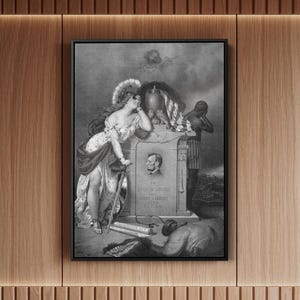Abraham Lincoln In Memoriam Canvas Wall Art – Historic Portrait of Lincoln, Vintage American Icon, Framed or Unframed Canvas Print for Home