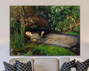 オフィーリア キャンバスウォールアート：ミレイの絵画複製 - Etsy 日本