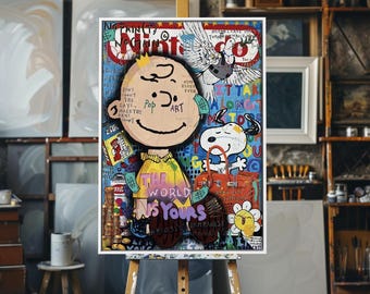 DEATH NYC Hand Signed Street Art Print Large Framed 16x20in With
