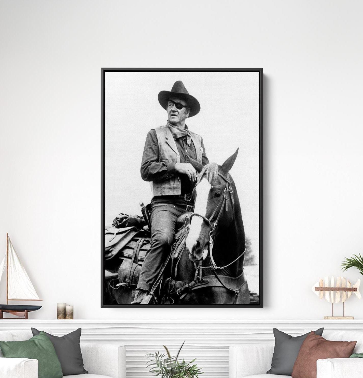 Photograph of John Wayne French Film Poster marijuana. la Droga