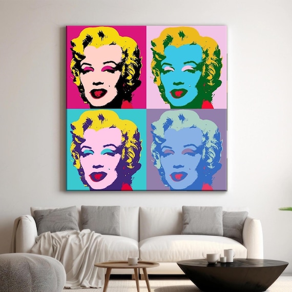アンディ・ウォーホル風マリリン・モンロー、ポップアート、モダン