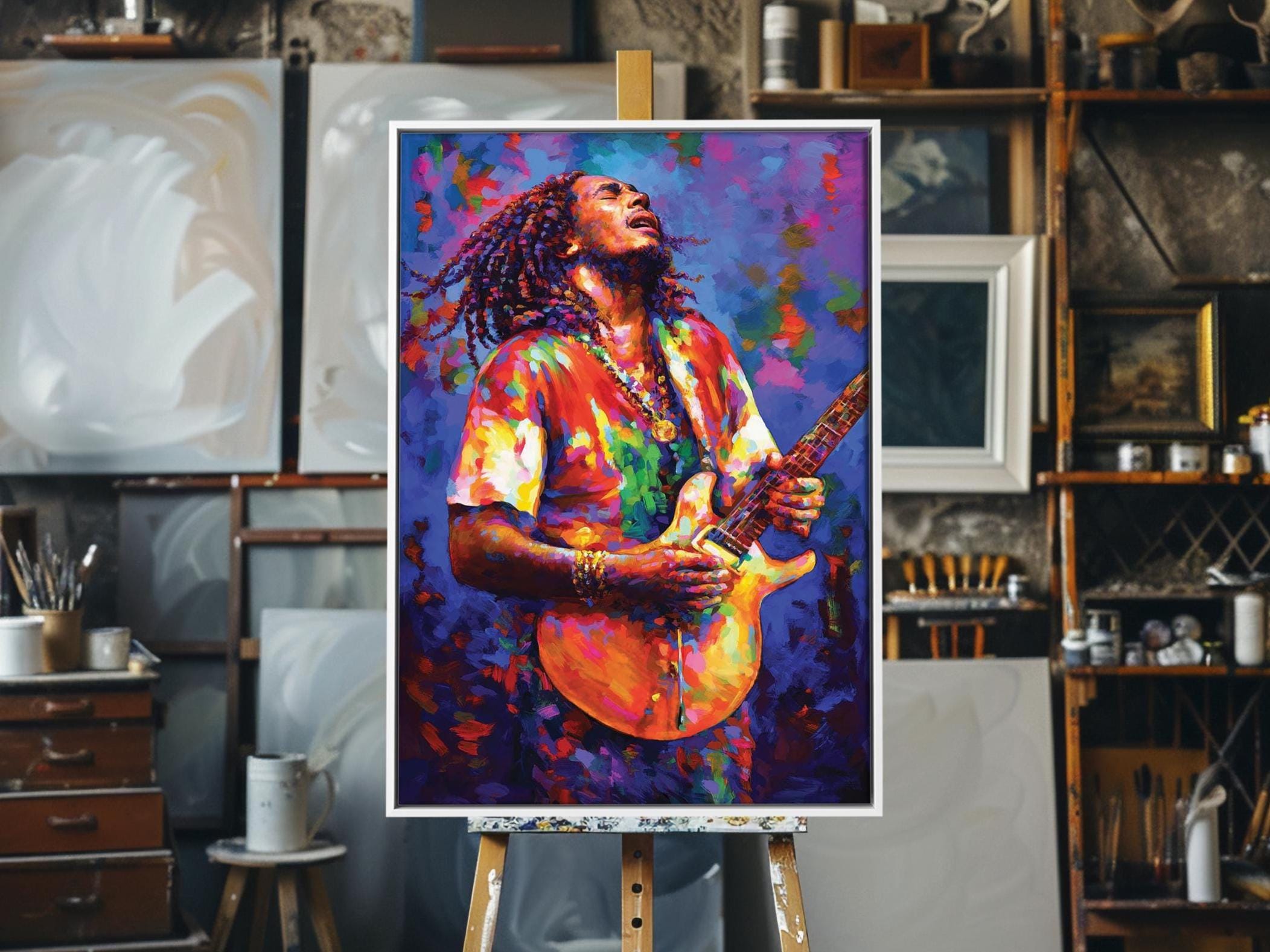 Bob marley painting - Etsy 日本