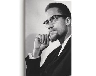 Malcolm X Canvas Print, Malcolm X Poster,Malcolm X Canvas Print Art,Modern Trendy Wall Art,Music Room Wall Art Decor,Gift For Her Him Men