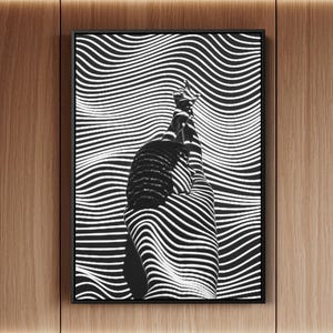 Black & White Line Art Canvas - Woman Illusion, Modern Wall Decor, Unique Gift, Handmade Print, Fast Shipping for Chic Homes