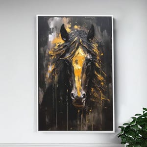 Beautiful animal horse canvas print Horse Painting Large Canvas Art Rustic Art Western Decor Animal wall art Horse Lover Birthday Gift